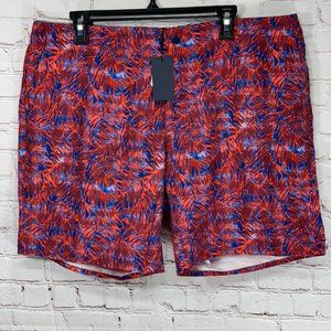 Zachary Prell Red Avondale Palm Print Board Shorts